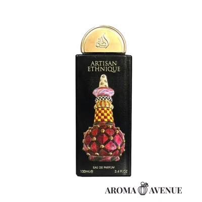 Lattafa Pride Artisan Ethnique – parfum unisex gurmand și oriental, cu note de zahăr, rom, cafea și vanilie.