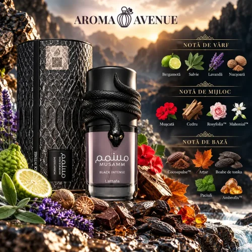Lattafa Musamam Black Intense – Apă de Parfum Unisex, 100 ml