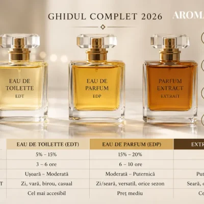 Eau de parfum vs eau de toilette vs extract. Ghidul complet 2026