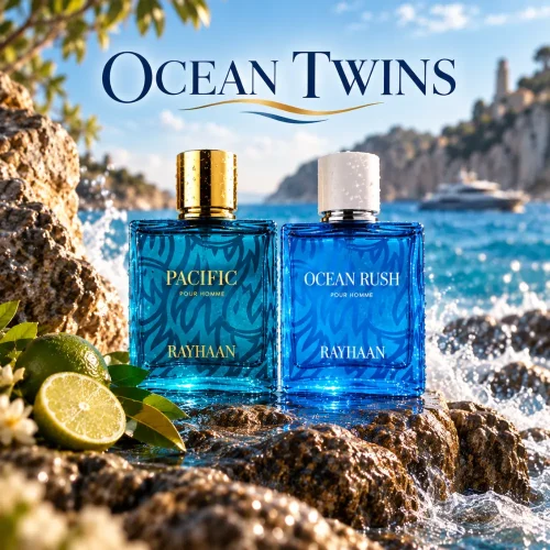 Ocean Twins. Set Rayhaan Pacific + Ocean Rush, 2 x 100 ml