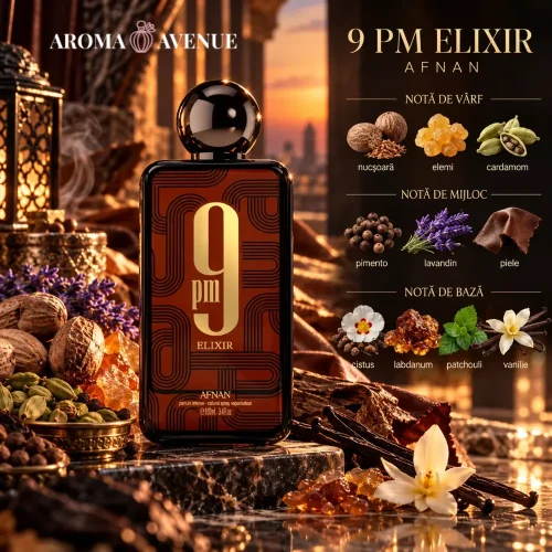 Afnan 9 PM Elixir Apă de Parfum pentru Bărbați 100 ml