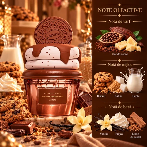 Lattafa Cookie Crave  – Apă de Parfum Unisex, 75 ml