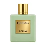 Rayhaan Equinox Eau de Parfum unisex 100 ml, flacon verde cu eticheta aurie