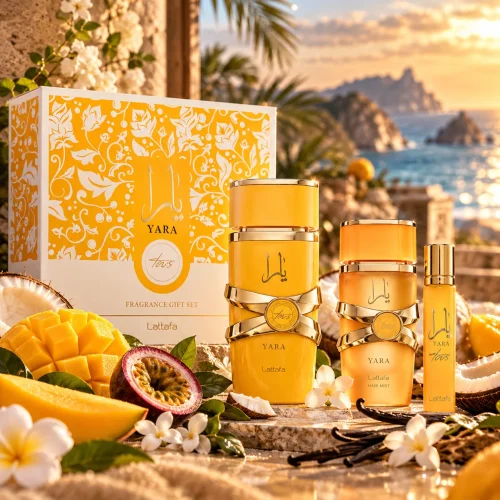Set Cadou Lattafa Yara Tous – Eau de Parfum 100 ml + 12 ml + Hair Mist 50 ml